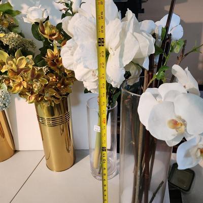 Lot of 4 Faux Floral Flower Arrangements