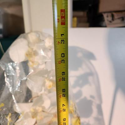 lot of 2 Faux Floral Flower orchids Arrangements