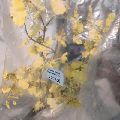 lot of 2 Faux Floral Flower orchids Arrangements