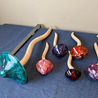 Lot 618 collection of ceramic decorative mushrooms