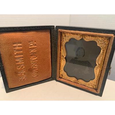 Antique Dageurratype Photo Woman Holding Object In Lap Doylestown PA