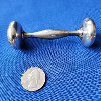 Sterling vintage baby rattle