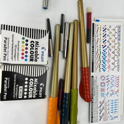 Vintage calligraphy Lettering Drawing lot
