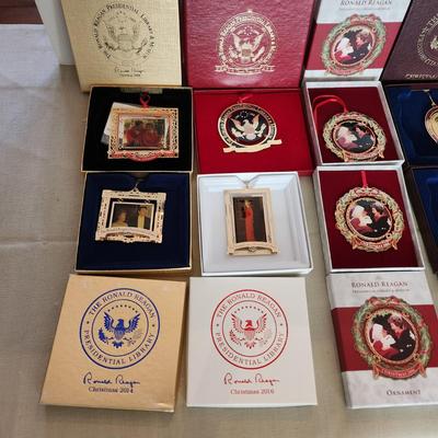 lot of 9 Ronald Reagan Christmas Tree Ornaments