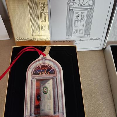 lot of 3 2016 2017 2018 Blair House Christmas Ornaments