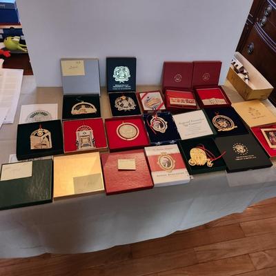 lot of 12 Misc. White House, Secret Service Pope John Paul II Christmas tree Ornaments