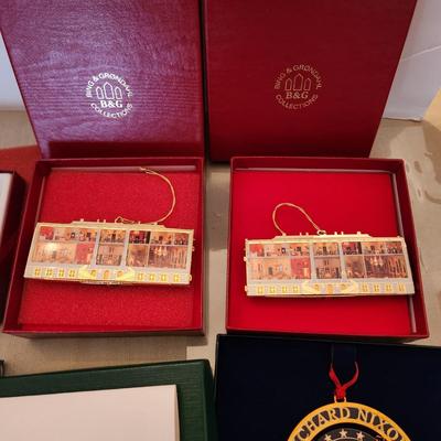 lot of 12 Misc. White House, Secret Service Pope John Paul II Christmas tree Ornaments