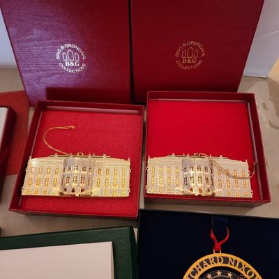 lot of 12 Misc. White House, Secret Service Pope John Paul II Christmas tree Ornaments