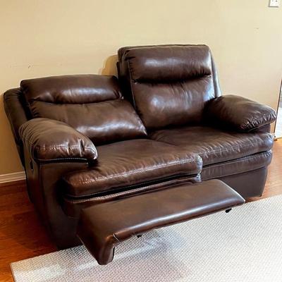 ASHLEY FURNITURE ~ Brown Power Reclining Loveseat ~ *Read Details