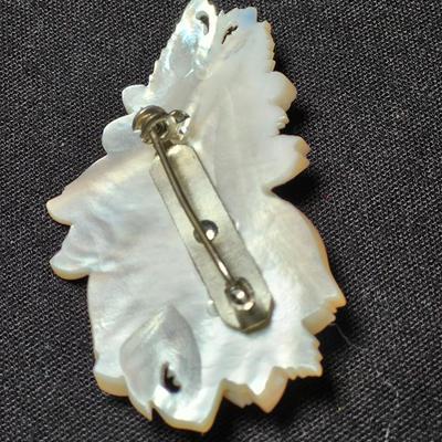 Mother of Pearl Carved Brooch