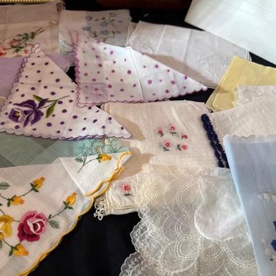 Lot 672 Vintage napkins, baseball cap