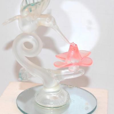Hummingbird & Flower Acrylic Figure 3 " H