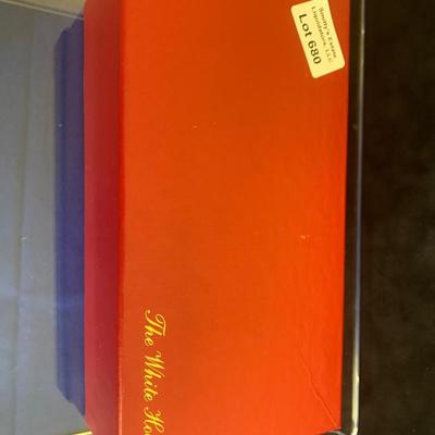 1987 Lenox Rex Scouten Reagan Christmas Candle Bases In Original Box