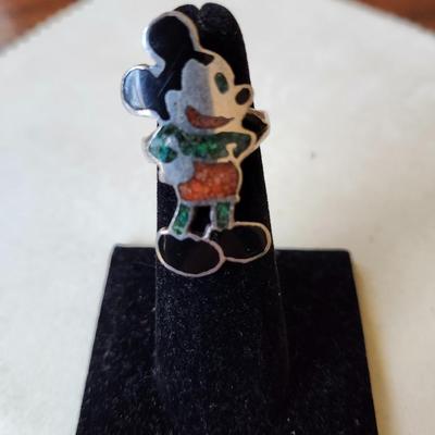 Vintage Navajo American Mickey Mouse Ring