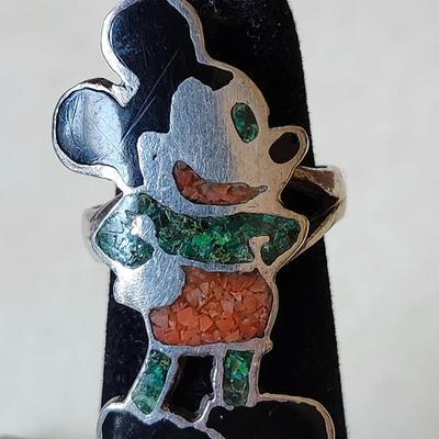 Vintage Navajo American Mickey Mouse Ring