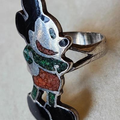 Vintage Navajo American Mickey Mouse Ring