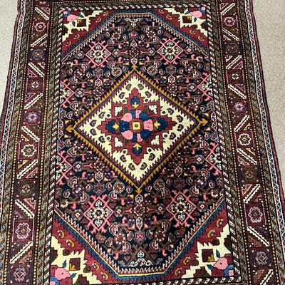 1900 Antique Hand Knotted Persian Wool Rug