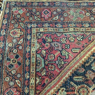 1901 Antique Hand Knotted Persian Area Rug