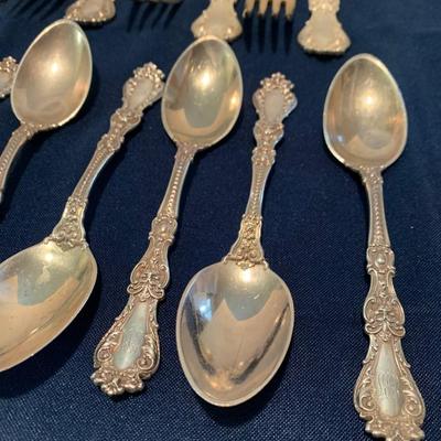Montgomery Bros. Sterling Silver Flatware Lot Spoons Forks Serving Spoons