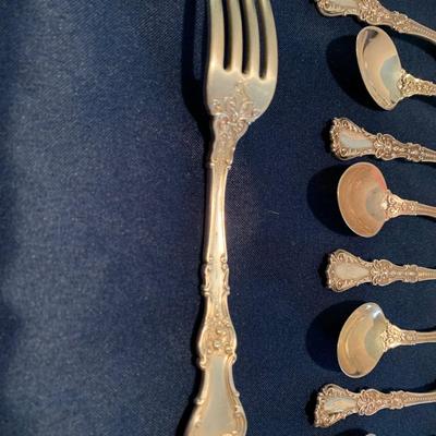 Montgomery Bros. Sterling Silver Flatware Lot Spoons Forks Serving Spoons