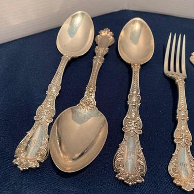 Montgomery Bros. Sterling Silver Flatware Lot Spoons Forks Serving Spoons