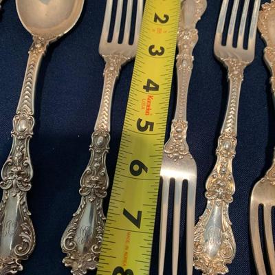 Montgomery Bros. Sterling Silver Flatware Lot Spoons Forks Serving Spoons