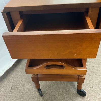 1904 Vintage Maple Wooden Tea Cart