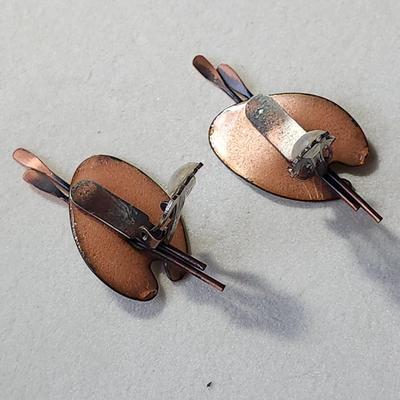 Vintage Matisse Copper Earrings