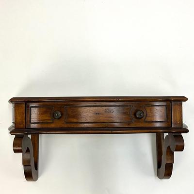 1907 Vintage Wooden Hekman Wall Shelf