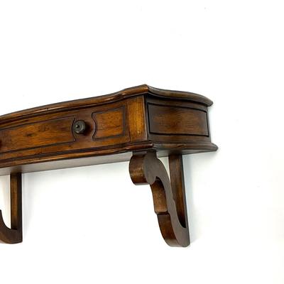 1907 Vintage Wooden Hekman Wall Shelf