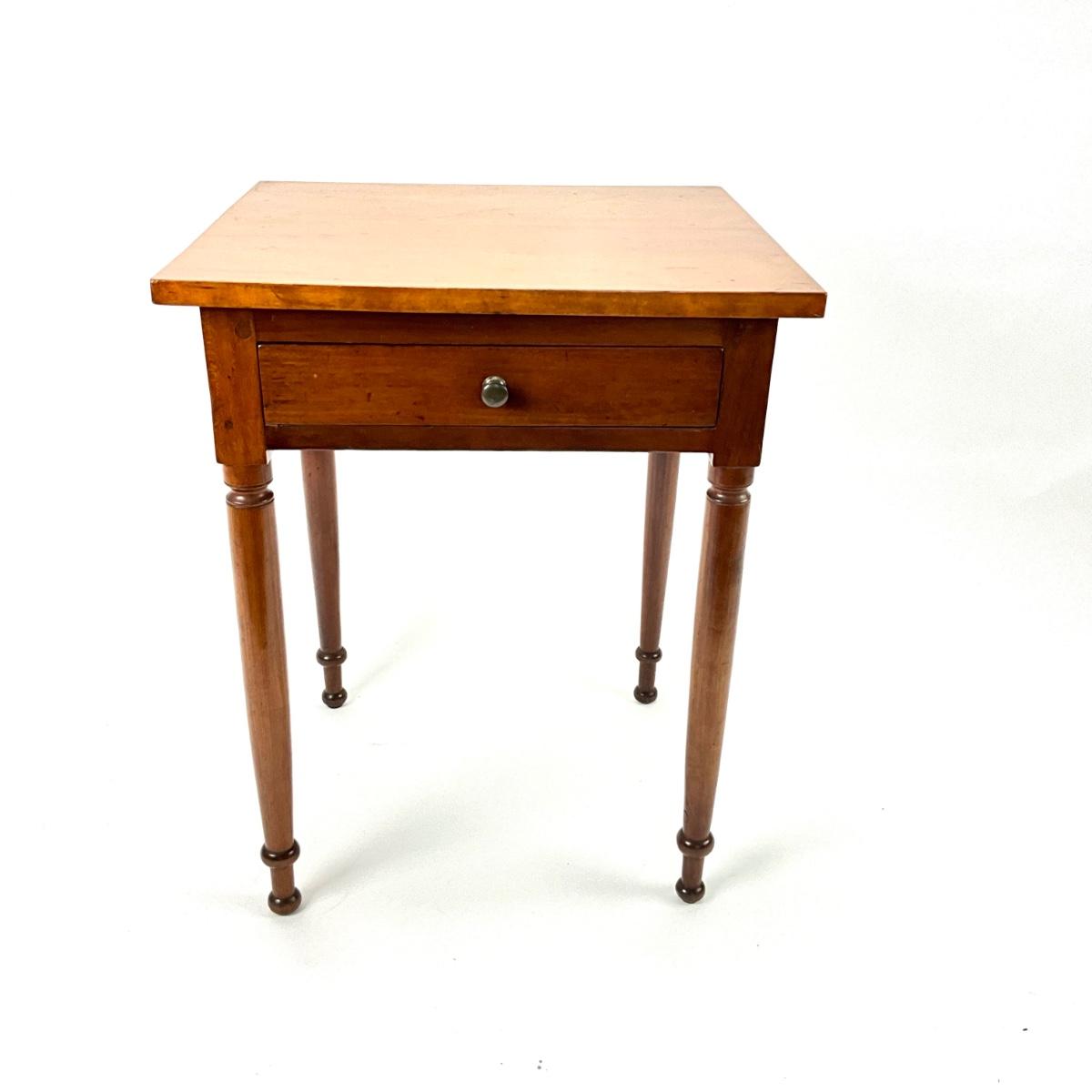 1909 Cherry Table Single Drawer Stand | EstateSales.org
