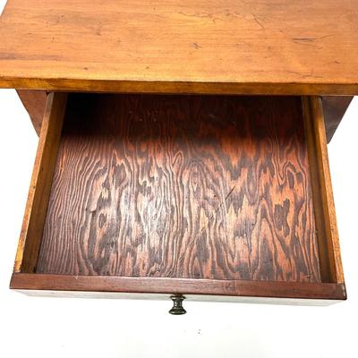 1909 Cherry Table Single Drawer Stand