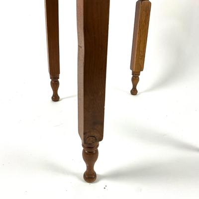 1910 Walnut 2 Drawer Drop Leaf Side Table