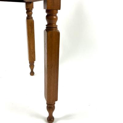 1910 Walnut 2 Drawer Drop Leaf Side Table