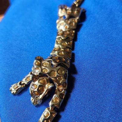 Articulated Leopard Shoulder Brooch