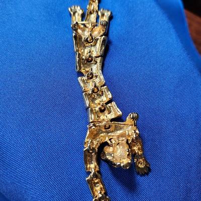 Articulated Leopard Shoulder Brooch