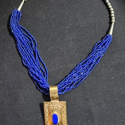 Blue Seed Bead necklace