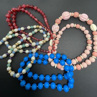 Vintage Colorful beaded necklaces
