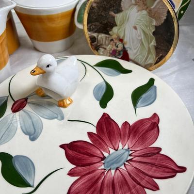 Stanley Thermos, vintage jars and plates