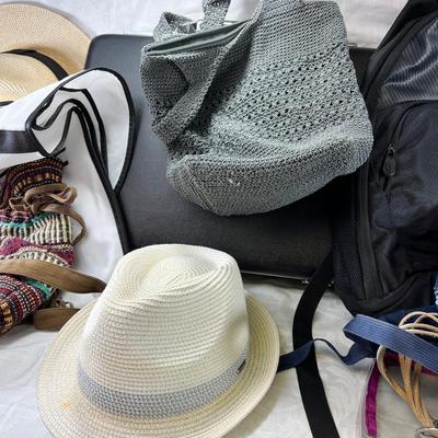 Hats, Backpacks, Purses, hard side briefcase, Jan Sport