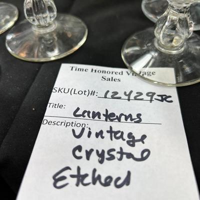 vintage glassware, wine, water etched glasses