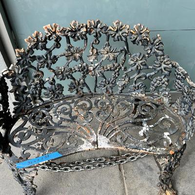Rustic 32" Cast iron garden bench