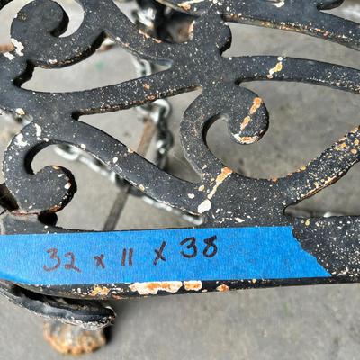 Rustic 32" Cast iron garden bench