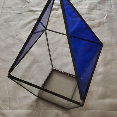 Stained glass terrarium - blue
