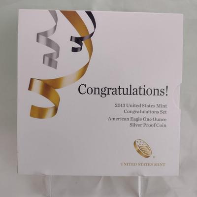 2013 U.S. Mint Silver Eagle Proof Coin in Gift Packet (#71)