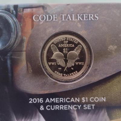 2016 United States Mint Code Talkers $1 Coin and Currency Set (#74)