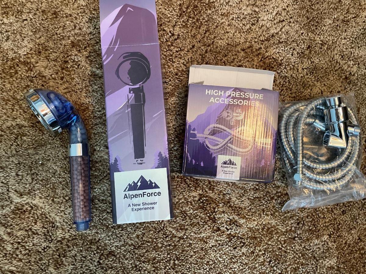 Alpen Force shower head and hose