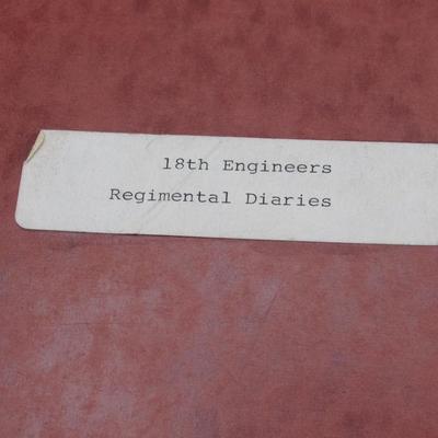 Vintage 18th Engineers Regimental Diaries and Thanksgiving 1941 Dinner Menu