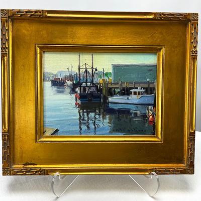 1921 Original Oil Painting of "Work Boats" by Will Williams