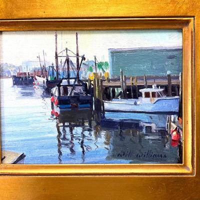 1921 Original Oil Painting of "Work Boats" by Will Williams